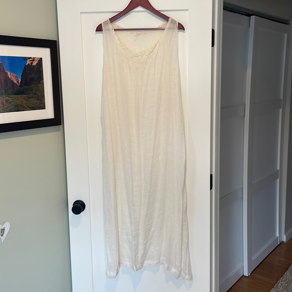 Vintage embroidered nightgown slip
